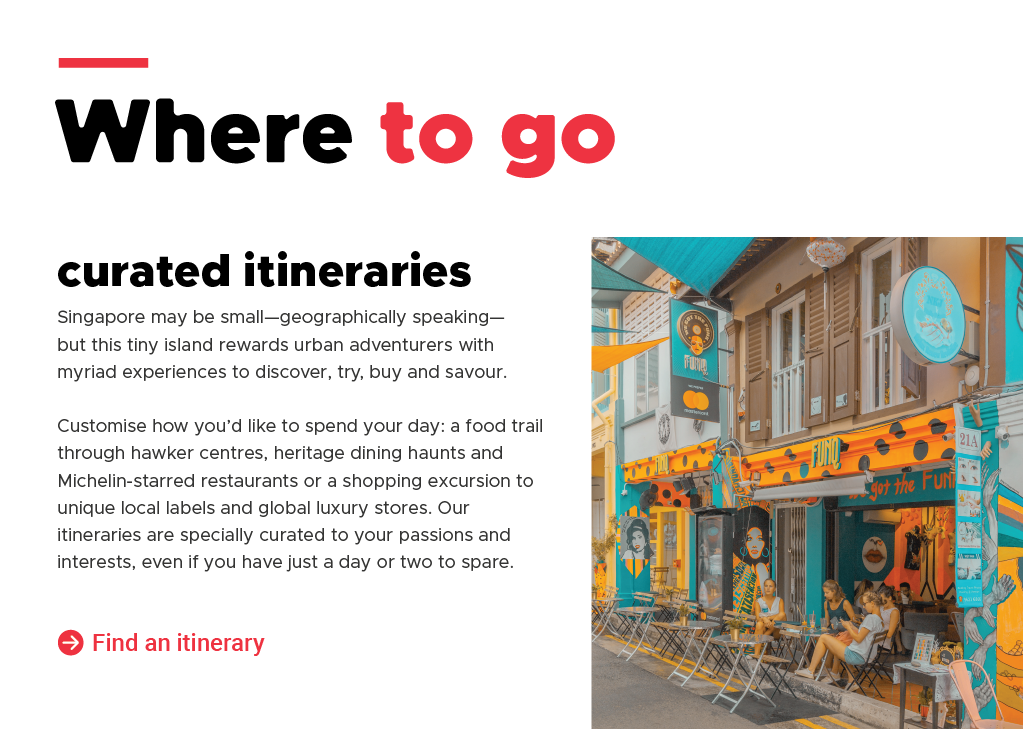 Curated Itineraries for Singapore